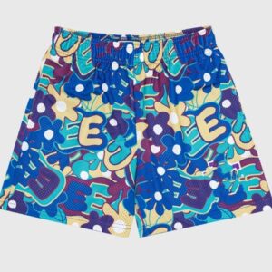 EE Floral Basketball Shorts Blue